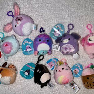 9 Squishmallow Clips Bundle